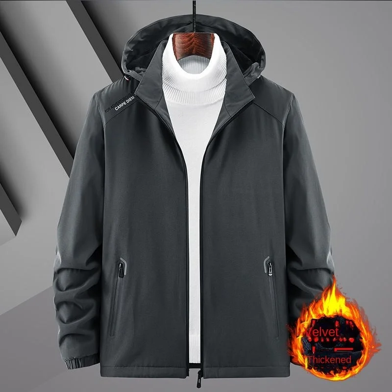 Men's Cold Jacket Jacket Man Brand Vintage Windbreaker Man Bombers Fashion Heating Retro Sport Withzipper