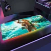 Game T-Tears Z-Zelda K-Kingdom LED Light RGB Luminous Keyboard Desk-Mat Color Waterproof Office Mouse Computer Anti-slip Rubber 5
