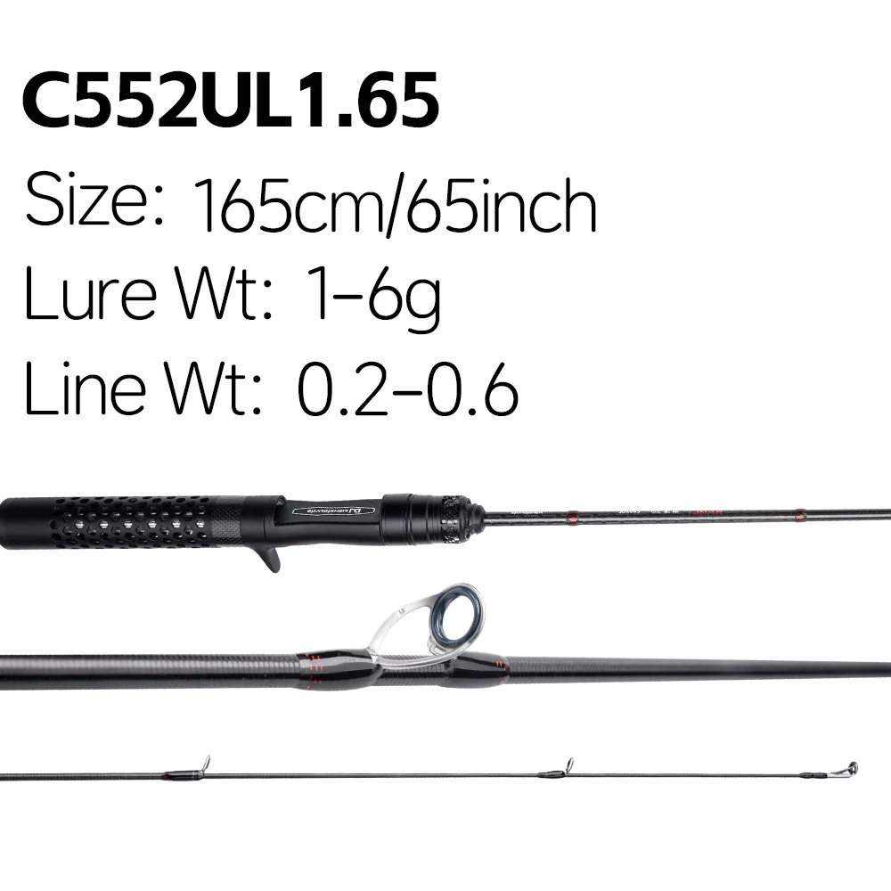 FISHINGFANS 65 グラム T1100 カーボンロッド超軽量ライト 1.47