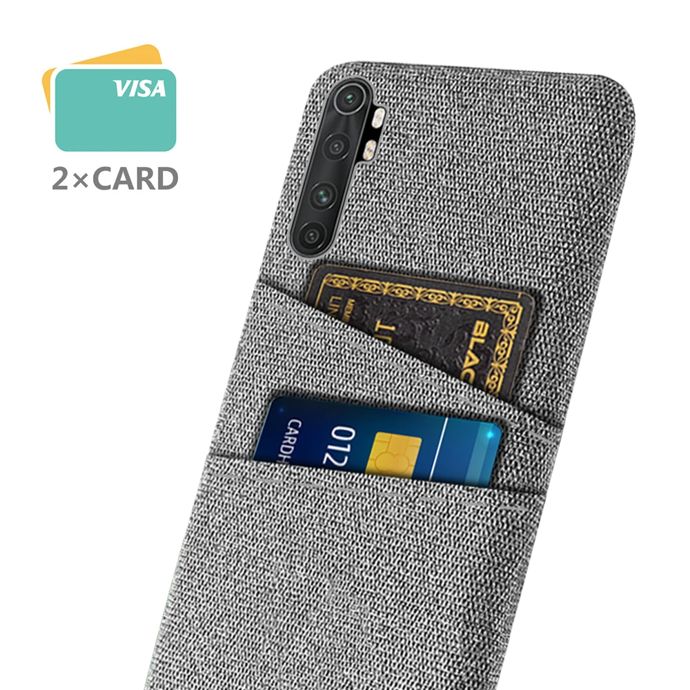 Per Xiaomi Mi Note 10 Lite Cover Xiomi Mi Note 10 Lite Pro Luxury Fabric Dual Card Cover Per Telefono Per Mi Note10 Lite Funda