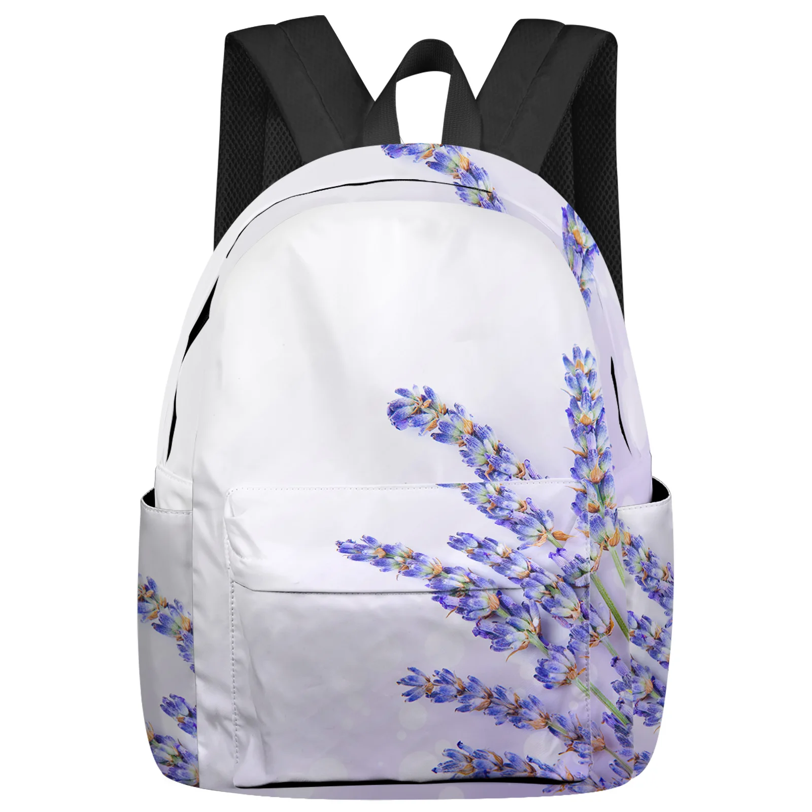 

Lavender Purple Flowers Backpack School Bags for Teenagers Girls Students Laptop Bag Women's Casual Travel Backpack
