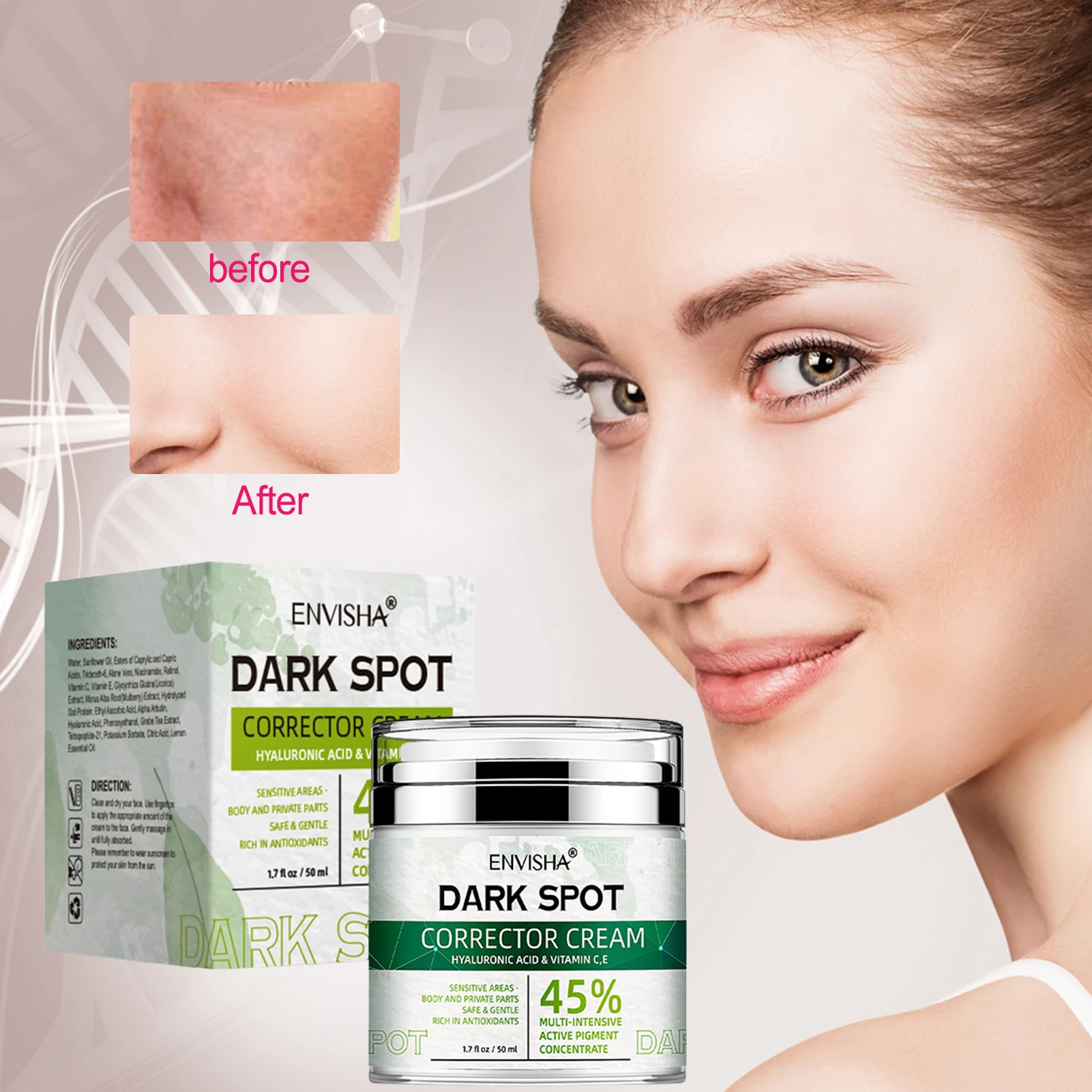 Whitening Freckle Cream Fade Dark Spots Remove Melasma Facial Moisturizing 正規品販売！