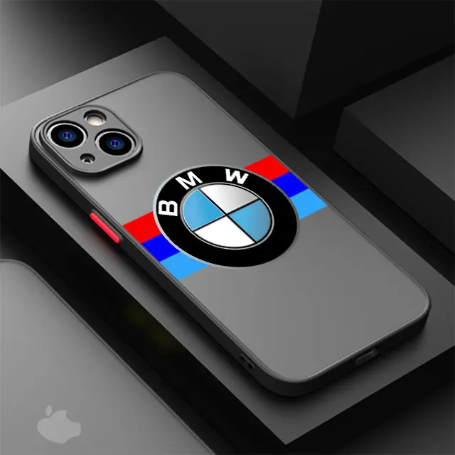 Funda para Apple iPhone XS Max 13 Mini 11 Pro XR SE 15ProMax 14 Pro 12 7 8 Plus, carcasa suave de lujo M Power B-M-W, carcasa mate para coche