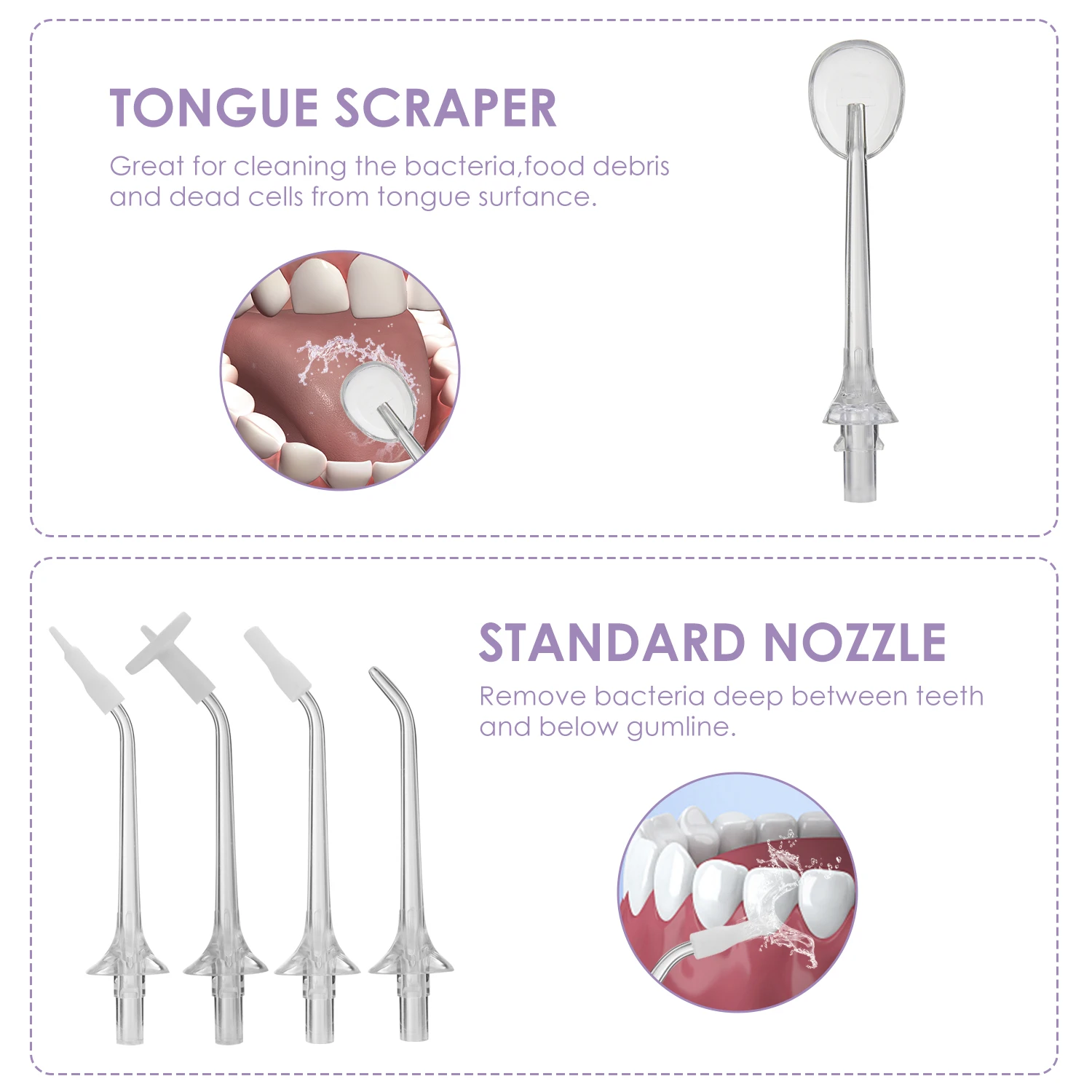 Oral Irrigator Tooth Scaler 3-speed adjustment Water Flosser Portable Dental Water Jet 350ML IPX6 Waterproof Teeth Cleaner