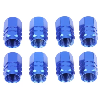 ฝาครอบก้านวาล์วยางล้ออะลูมินัมอัลลอยฝาครอบกันฝุ่นสีดำสีเงินสีแดงสีทองสีน้ำเงินสำหรับรถจักรยานยนต์รถจักรยาน8แพ็ค 8