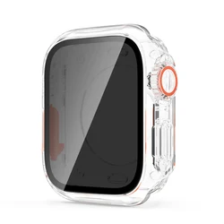Ultra Tempered Glass Privacy Case with Waterproof Screen Cover - 44mm Series 4 5 6 SE (Transparent)