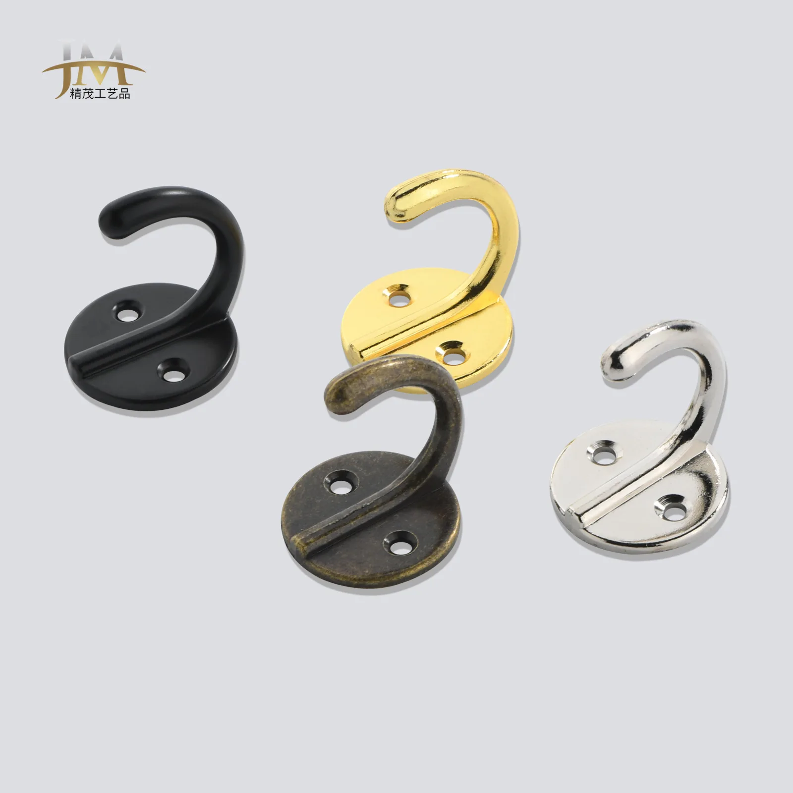 New Chinese retro alloy hanging round hanging single hook clothes cabinet clothes hook finishing hook
