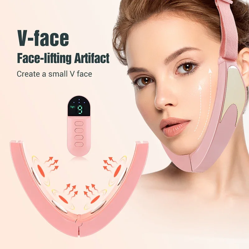 

EMS Massager Face Lift Machine Electric Facial Lifting Device Double Chin Remover Face Slimmer Tightening V Line Cheek Lift Up