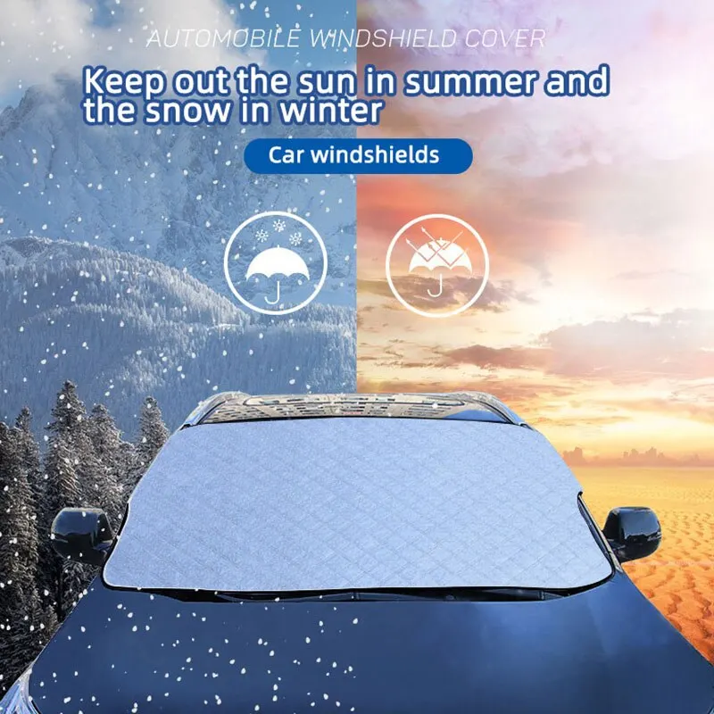 Car Parasol Front Windshield Sunshade Car Anti-exposure Heat Insulation Anti-snow Anti-icing Cover Front Parasol Window Car Clothing Cover