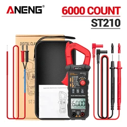 Medidor profissional da braçadeira do multímetro digital de aneng st210 dc/ac 600a verificador atual 6000 contagens verdadeiro rms ampere para eletric