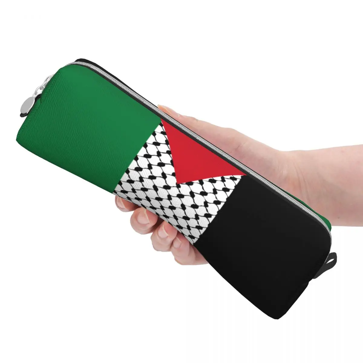 Lovely Palestine Flag Pencil Case Palestinian Hatta Kufiya Keffiyeh Pattern Pencilcases Pen Box for Student Bag School Supplies