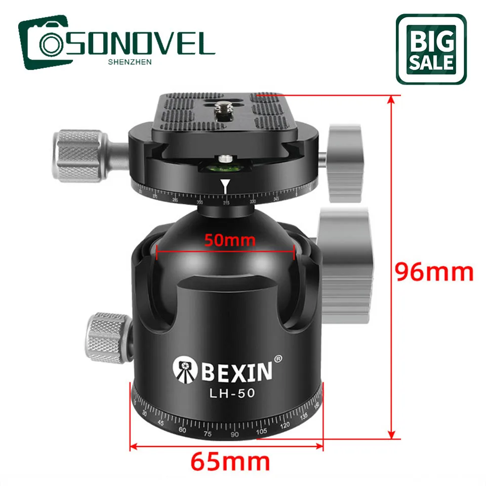 

Camera Photography Spherical Low Center Of Gravity Dual Panoramic Damping Tripod Ball Table Adapter Accessories