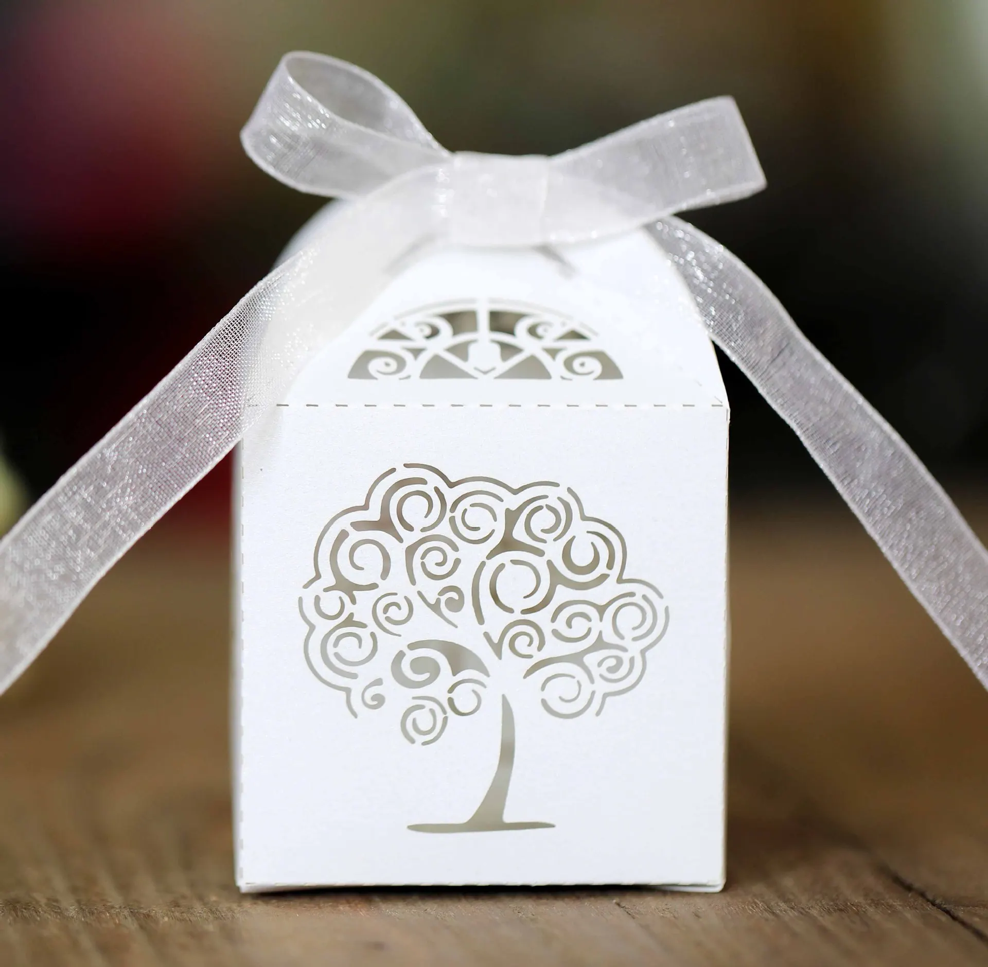 Bolsas Para Regalo De Comunion 100 Cajas De Grageas Árbol De La Vida -  Kraft 5x5x5cm - Para Boda, Bautizo Y Fiestas Caja Navidad Carton, image size:1920x1879