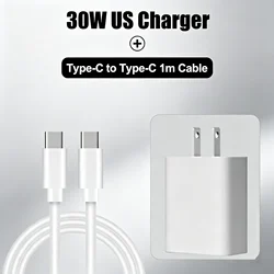 High - Speed 30W USB - C Charger with Fast Charging Cable - US Charger and Cable