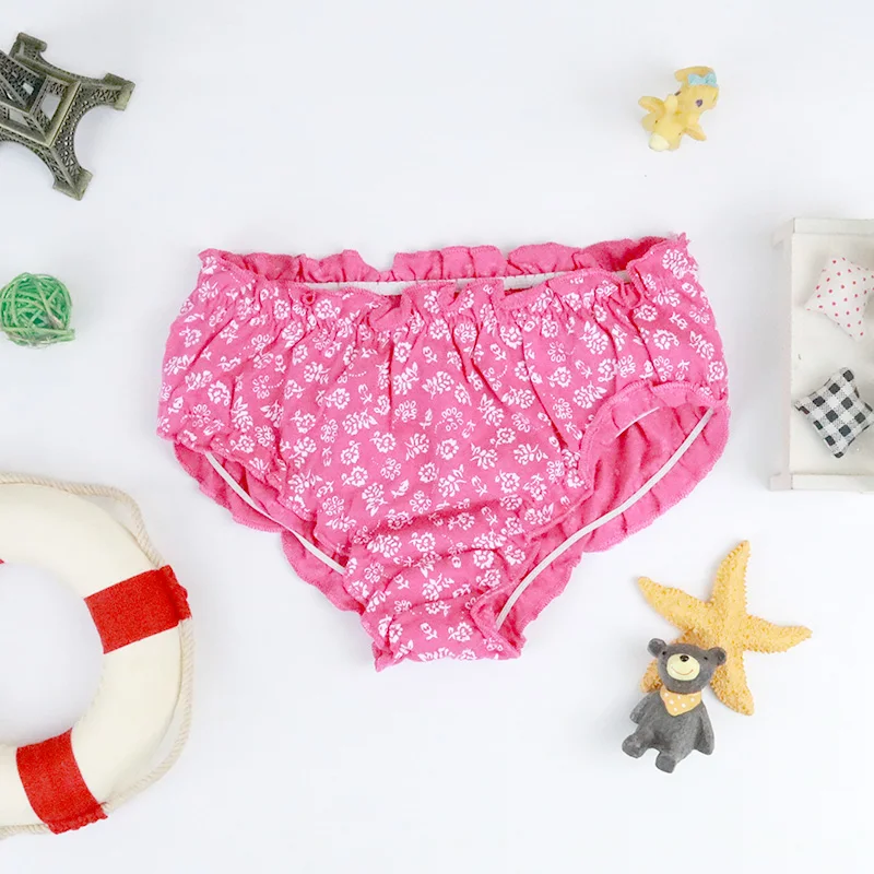 Little Q Newborn pure cotton underwear Girls 100% cotton fashion panties Baby floral clothes Child elastic waist bottom for girl