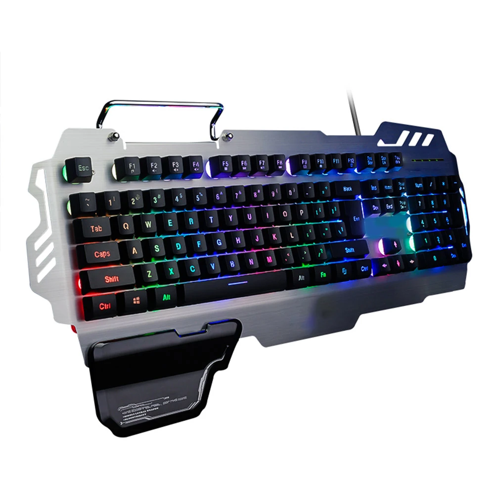 Bereid output Oefening PK-900 USB Wired 104 Keys Gaming Keyboard RGB Backlight Keyboard with Phone  Stand Holder for Computer Desktop Laptop PC Gamer
