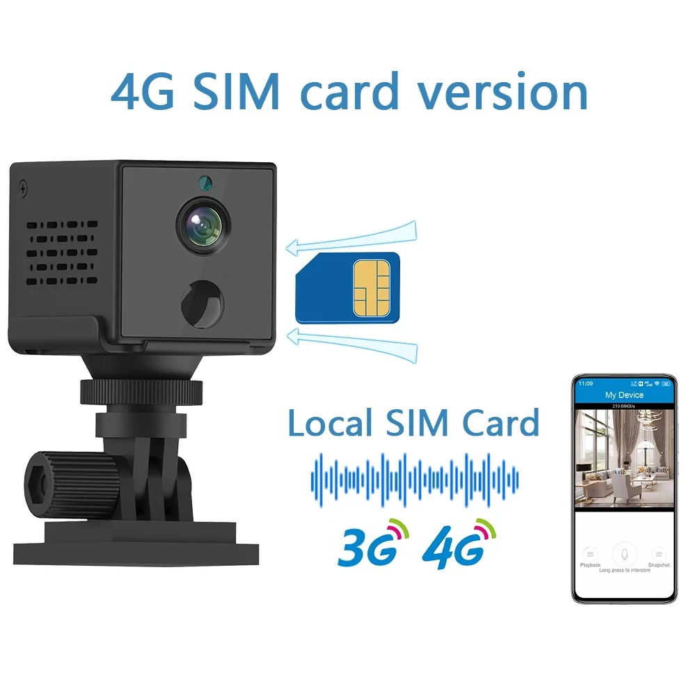 Smart Security Surveillance Camera 500W Pixel HD WiFi Home Surveillance Camera PIR Body Detection Two-Way Audio Mini
