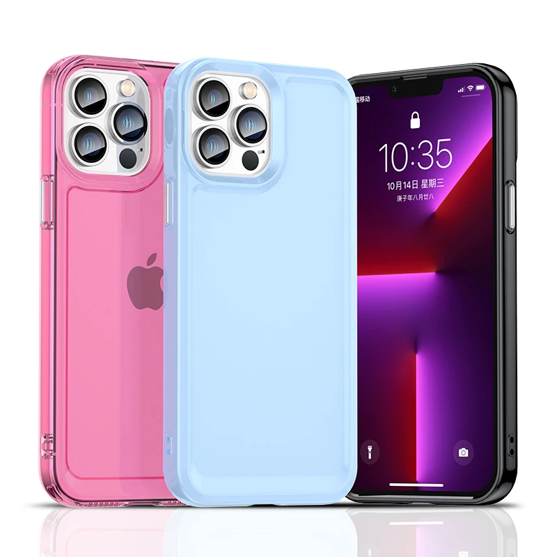 Custodia Per Telefono Paraurti In Silicone Antiurto Candy Per Apple Iphone 11/11 Pro/11 Max/12/12 Pro/12 Max/13/13 Pro/13 Pro Max