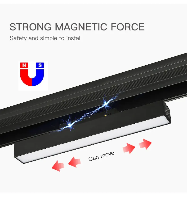 Description Picture 6 of itemCOOJUN Magnetic Track Lights Embedded LED Spotlight Downlight 48V Without Main Light Living Room Lighting Grille Lamp Series