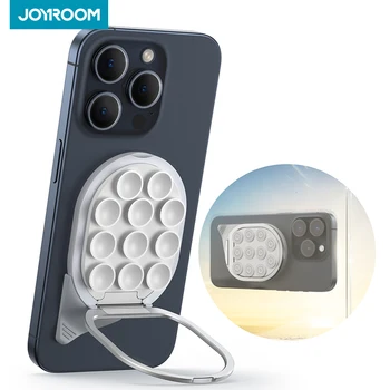 JOYROOM Suction Cup Phone Holder Mount Strong Magnetic Phone Holder Mount with Pull Ring Phone Grip for iPhone/Samsung/Android