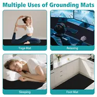 Tapis de mise à la terre pour lit, sommeil amélioré, réduit l'anxiété, inflamation, soulagement des maux de tête, coussin de matelas de mise à la terre avec cordon 5