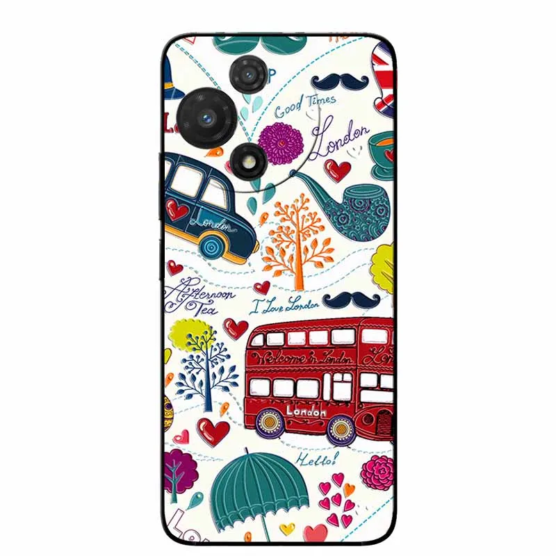 3D Cartoon Embossed Retro Silicone Case with Anime Bumper