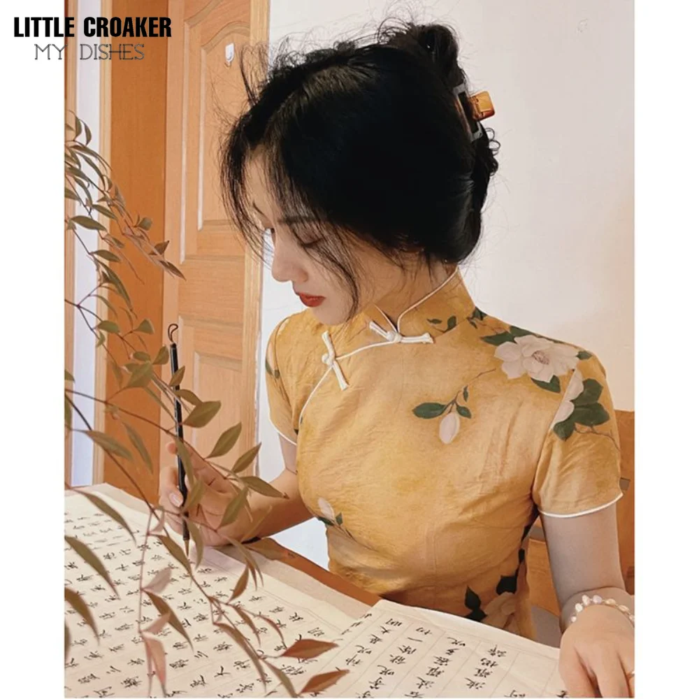 Chinese Style Old Shanghai Cheongsam Simple and Elegant Retro Temperament Young Spring Improved High-end Qipao Dress shanghai cixi high pressure measurement air flow meter natural gas turbine for