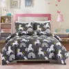 Purple Unicorn Bedding Set, Comforter Set Twin For Teen Girls And Boys,Printed Galaxy Bed Sets With Pillowcases King Queen Size 4
