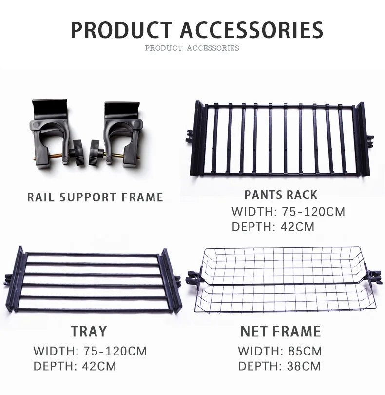 Home Bedroom Multifunctional Pole System Folding Wardrobe Closet Portable Movable Clothing Closet