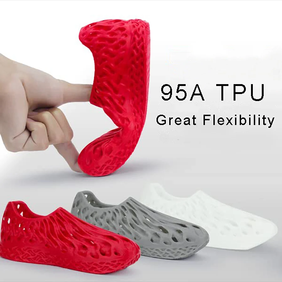 EasyThreed TPU 유연한 필라멘트 콤보, 소프트 3D 인쇄 재료, 3 개, 250g, 250g 길이, 80M, 1.75mm
