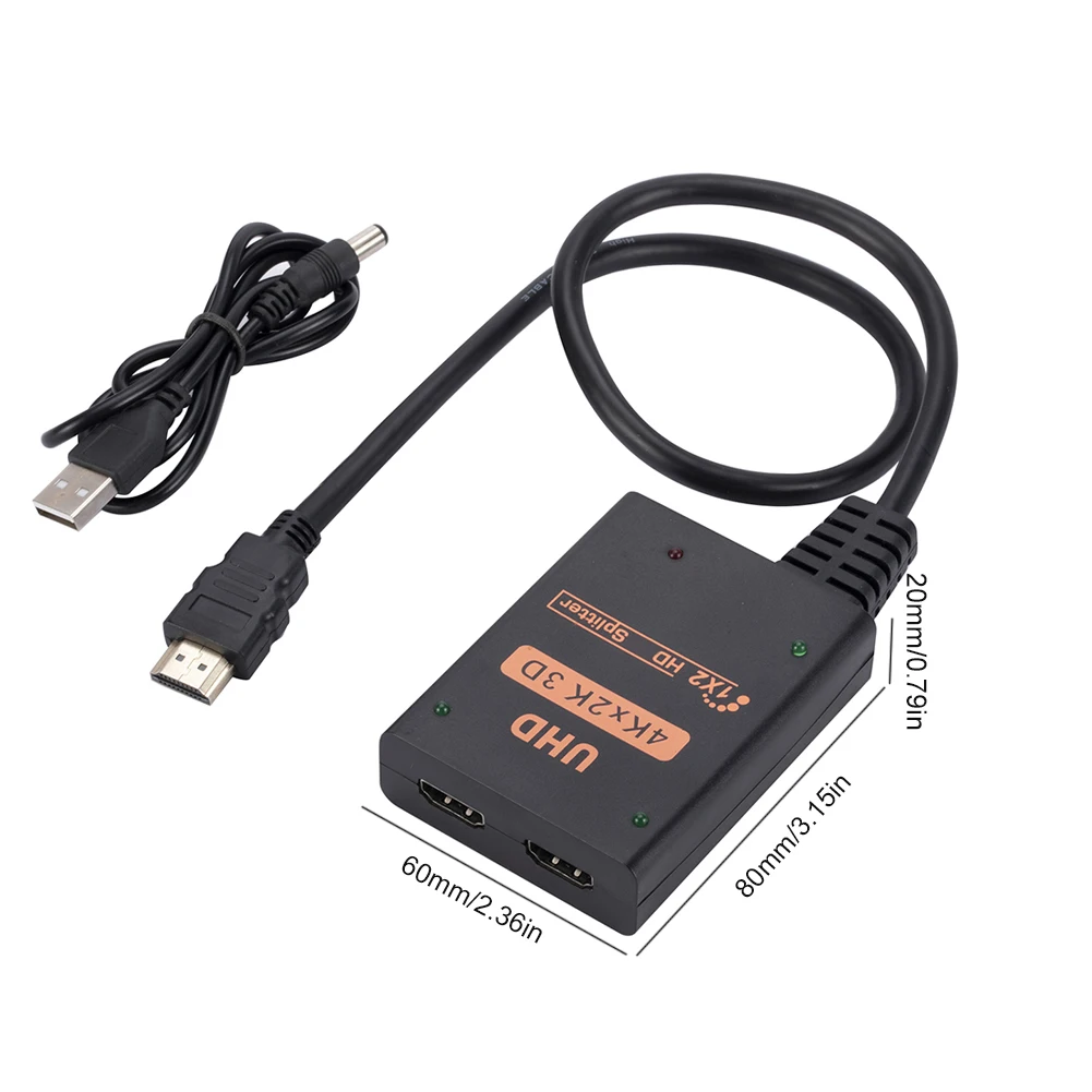 Xbox DVD ÷̾ PS3   ̺  HDMI ȣȯ ̺, 1 in 2 Out 1x2 HDMI ø, 4K 2  Ʈ - 