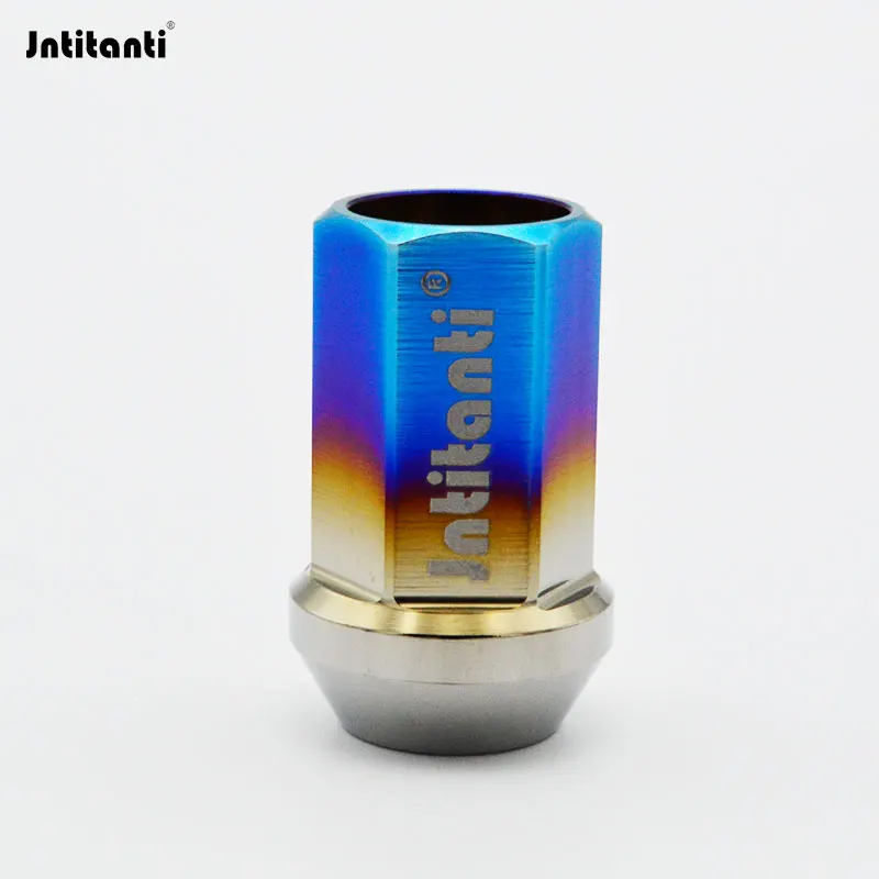 

Jntitanti Gr5 titanium lug wheel nut M12x1.5x35mm open end for Toyota Mazda Honda Mitsubishi Ford Chevrolet Hyundai etc