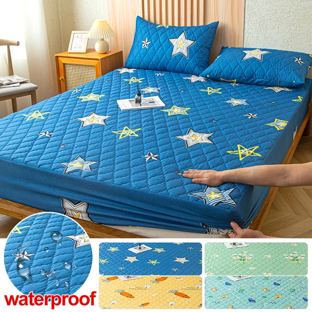 Waterproof Thicken Mattress Pad Protector Adjustable Fitted Sheets Bed  Covers Anti-bacterial Pad Air-Permeable Bed Pad Cover - AliExpress