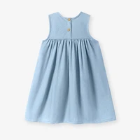 Little maven vêtements pour enfants été bébé filles robe sans manches enfants vêtements gilet robe fruits cerise filles robes en jean 3