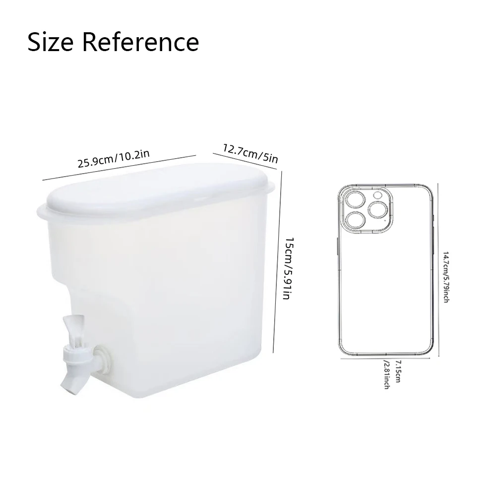 Fridge Kettle Plastic With 2 Spigots Beverage Drink Dispenser Countertop Water Container Iced Juice Dispenser
