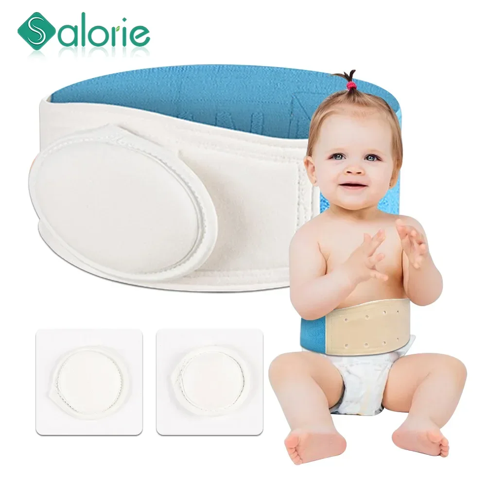 Umbilical Hernia Belt Abdominal Binder with Hernia Pad, Navel Ventral Epigastric Belly Hernias for Baby Infant Kids Children