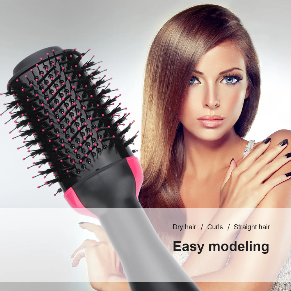 Brosse soufflante,Sèchecheveux multifonction 1000 W Brosse à air chaud