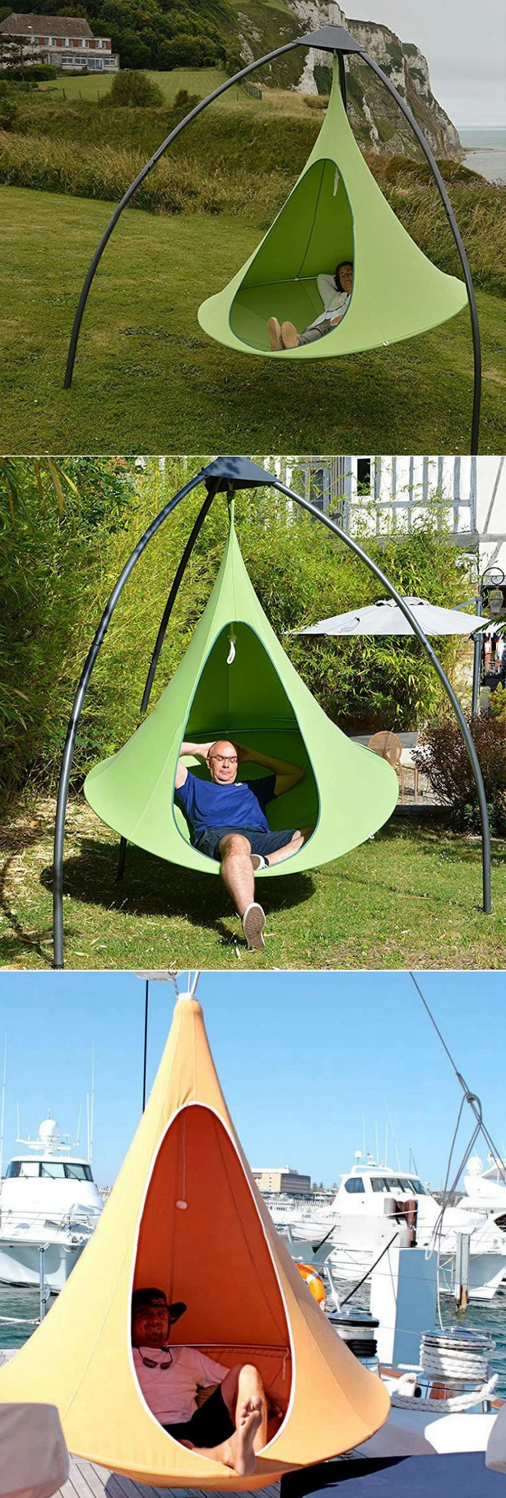 Portable Butterfly Shape Swing Chair Hammock Nylon Waterproof For Outdoor Backpacking Camping Traveling Camping Essentials