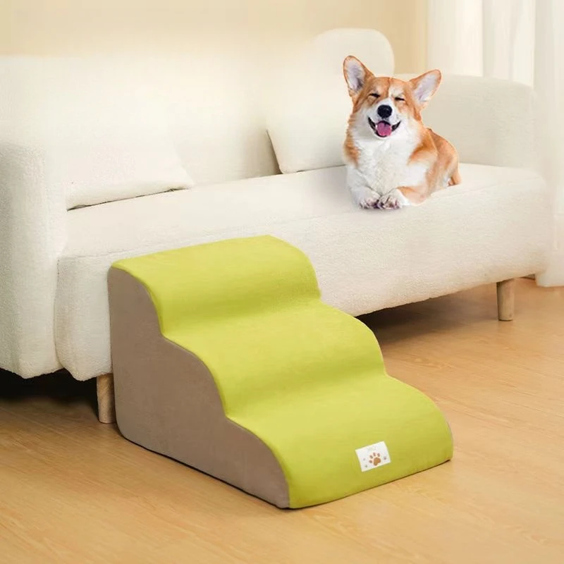 Puppy stairs High Density Foam Dog Steps 3 Tiers Non Slip for Older Injured Dogs with Joint Pain
