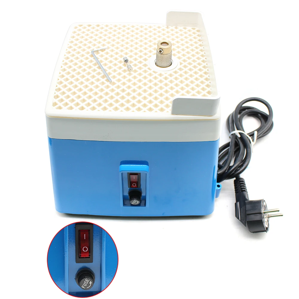 220V Mini Portable Stained Grinder 65 W Diamond Glass Art Grinding Tools Blue with MCBL58 Grinding Wheel