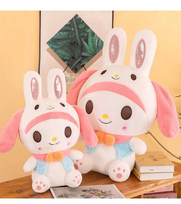 Sanrio My Melody Plush Oversized Transform Into A Rabbit Throw Pillow Kawaii Birthday Gifts