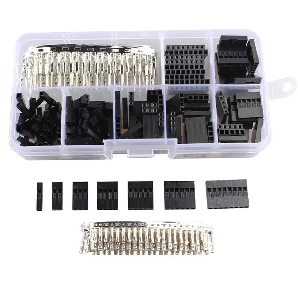 310pcs/A Set Dupont Wire Jumper Pin Header Connector Housing Kit Male Crimp Pins Female Pin Connector Terminal Pitch With Box