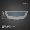 Freestanding Gloss White Acrylic Oval Tub 34"x71" Center Drain Spa-like Relaxation Lightweight & Strong Deck/Wall Mount Faucet 5