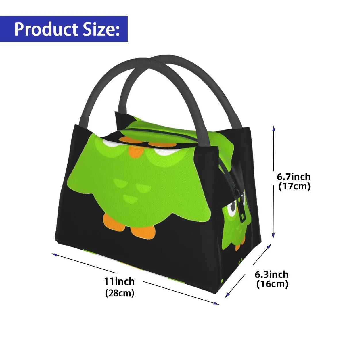 Duolingo Owl Duo Portable insulation bag for Cooler Thermal Food Office Pinic Container