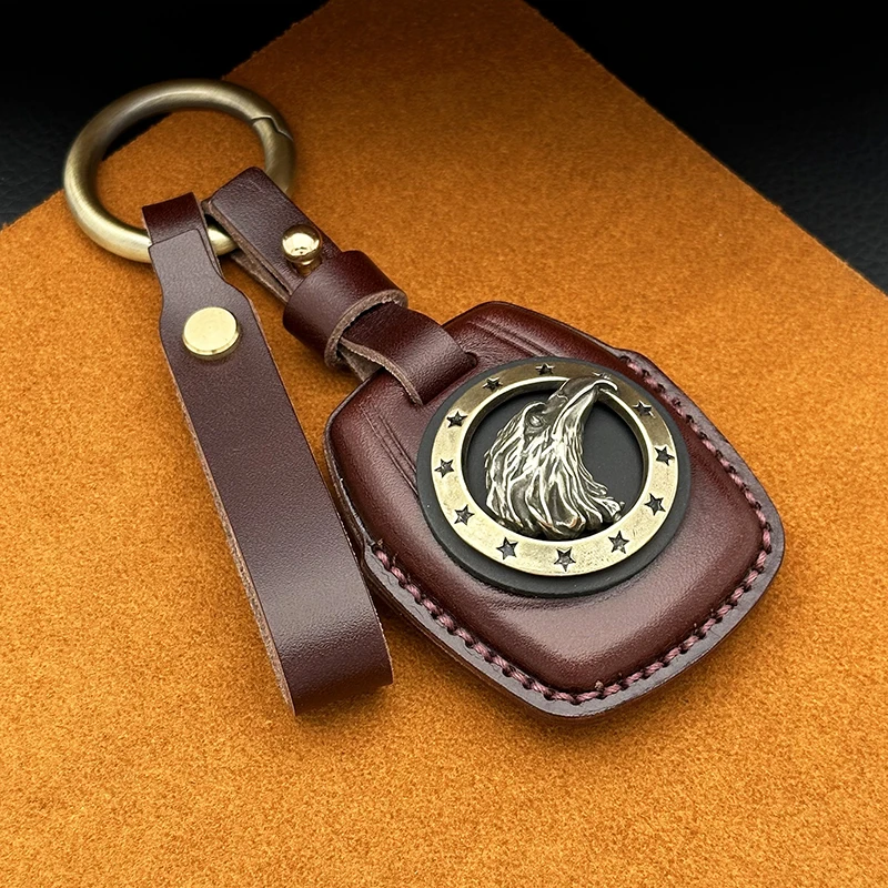 Custodia Portachiavi In Pelle Per Harley Davidson Xl1200C Sportster S 1200S Pan America Ra1250 Adv Portachiavi Con Distintivo Aquila In Ottone