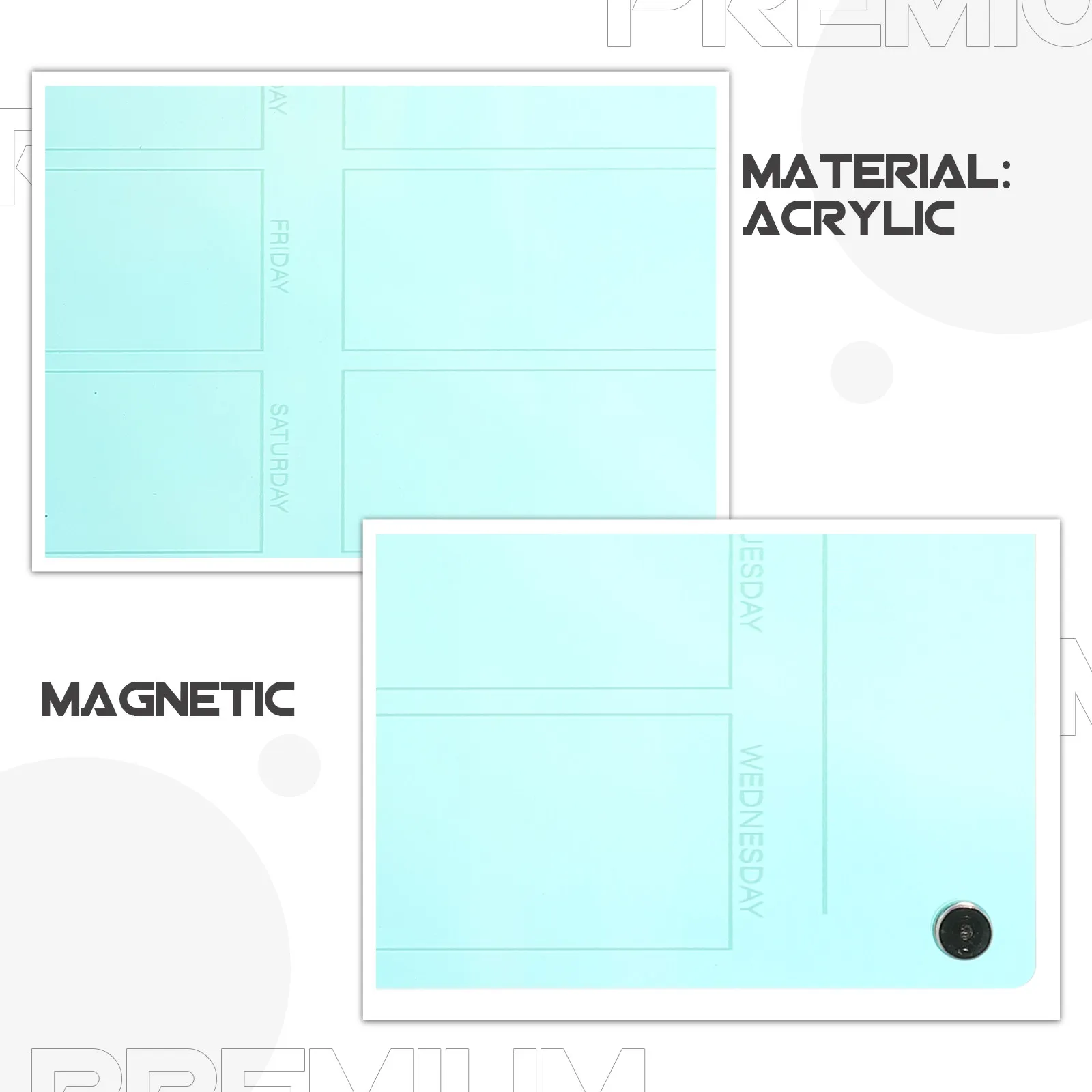 아크릴 자석 건식 지우개 보드 데스크탑 메시지 플래너 가정 사무실 주방 냉장고 벽 사용 재사용 가능 부드러운 필기 표면
