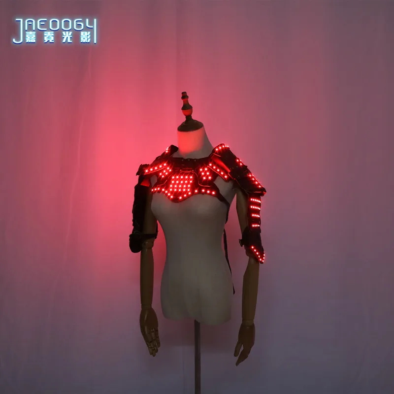 COSPLAY 형광 조끼 갑옷, LED 조명 의상, 야간 무대 쇼, 파티 소품, 할로윈 의상에 적합