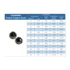 50 Pack 4 Colors 3.0-6.4mm Tungsten Fly Tying Slotted Beads 5