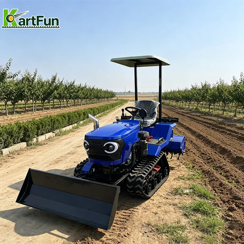 Kostenloser Versand All-Terrain-Mini-Raupentraktor für Landwirtschaft und Forstwirtschaft für Obstgärten und Reisfelder
