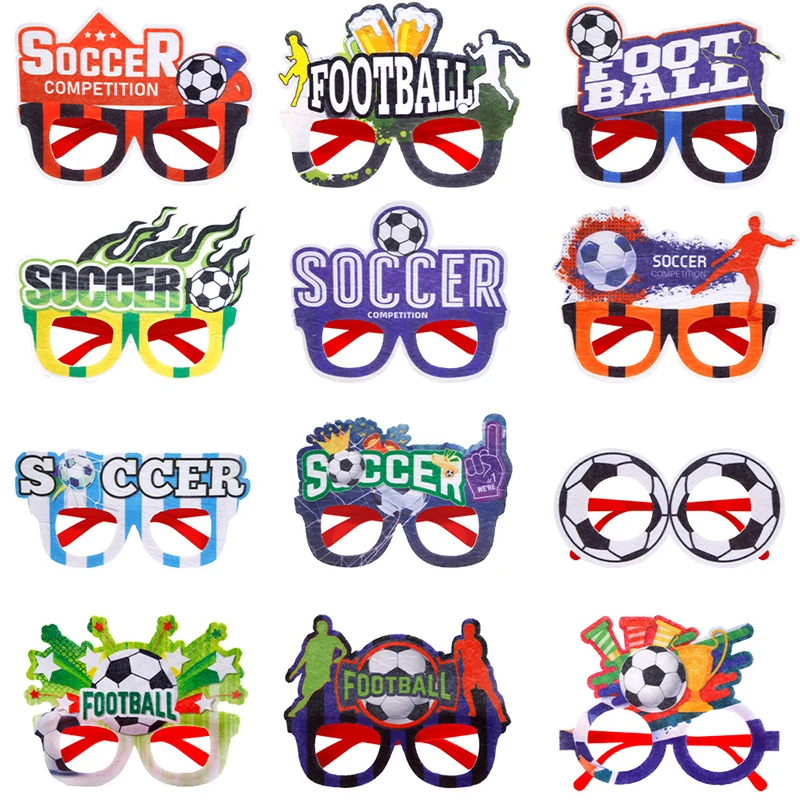 

2024 New Football Sports Interesting Glasses Frame For Women Men Fashion Fan Cheering Props Theme Shooting Eyeglasses
